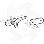 Maniglia per chiusura finestrino trattore e macchine agricole - immagine 2