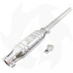 Marmitta in acciaio al titanio rivestita in alluminio tipo dritto piccola