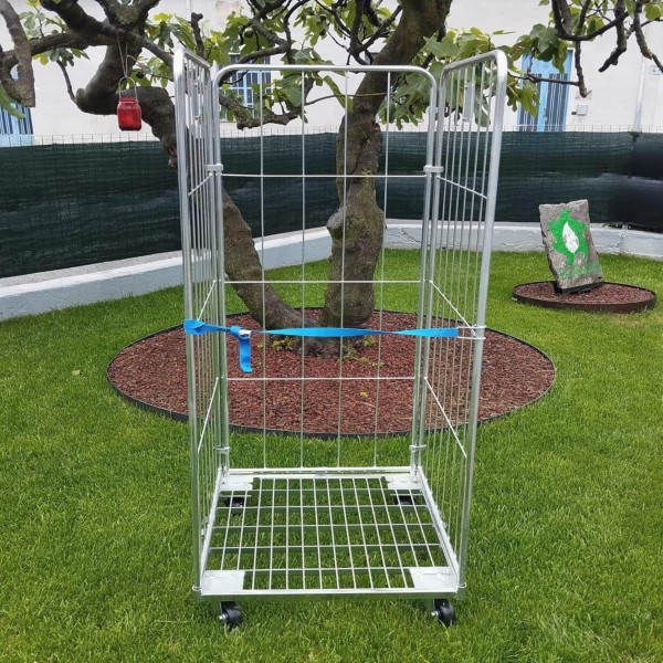 Roll-container-box-a-3-sponde-per-trasporto-e-stoccaggio-merci-Elettrozincato-3 Roll container box a 3 sponde per trasporto e stoccaggio merci Elettrozincato - immagine 1