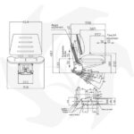 Sedile per trattore con molleggio verticale regolabile seduta comfort - immagine 7