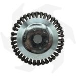 Spazzola conica da 200mm per decespugliatore pulizia suolo + Parasassi in lamiera - immagine 2