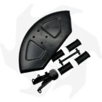 Spazzola conica da 200mm per decespugliatore pulizia suolo + Parasassi in lamiera - immagine 3