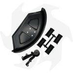 Spazzola conica da 200mm per decespugliatore pulizia suolo + Parasassi in lamiera - immagine 4