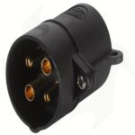 Spina 4 poli in plastica 6/24V con terminali serrafilo per cavo 5.0-9.0 mm - immagine 2