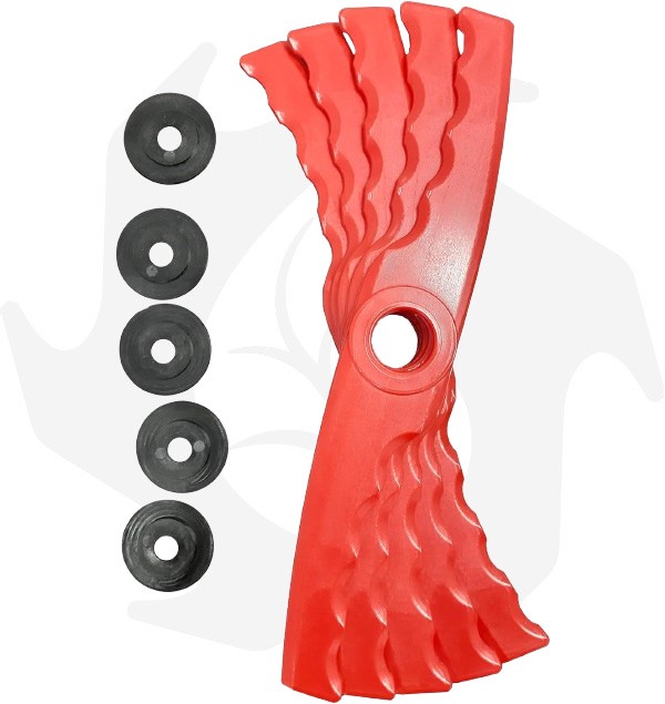 Testina lama Diablo 2 per decespugliatore per taglio erba rovi kit 5pz (1) Testina lama Diablo 2 per decespugliatore - immagine 1