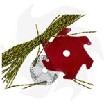 Kit annientatore – decespugliatore PLANTY 62cc + testina Uragano / disco shuriken e spezzoni pretagliati - immagine 2