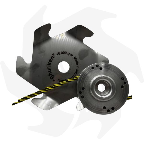 Kit testina Apocalisse + disco antigroviglio Shuriken per decespugliatore (1) Kit testina Apocalisse + disco antigroviglio Shuriken per decespugliatore - immagine 1